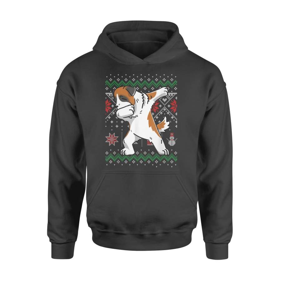 St Bernard Dabbing Ugly Sweater Christmas Gift T-Shirt – Standard Hoodie