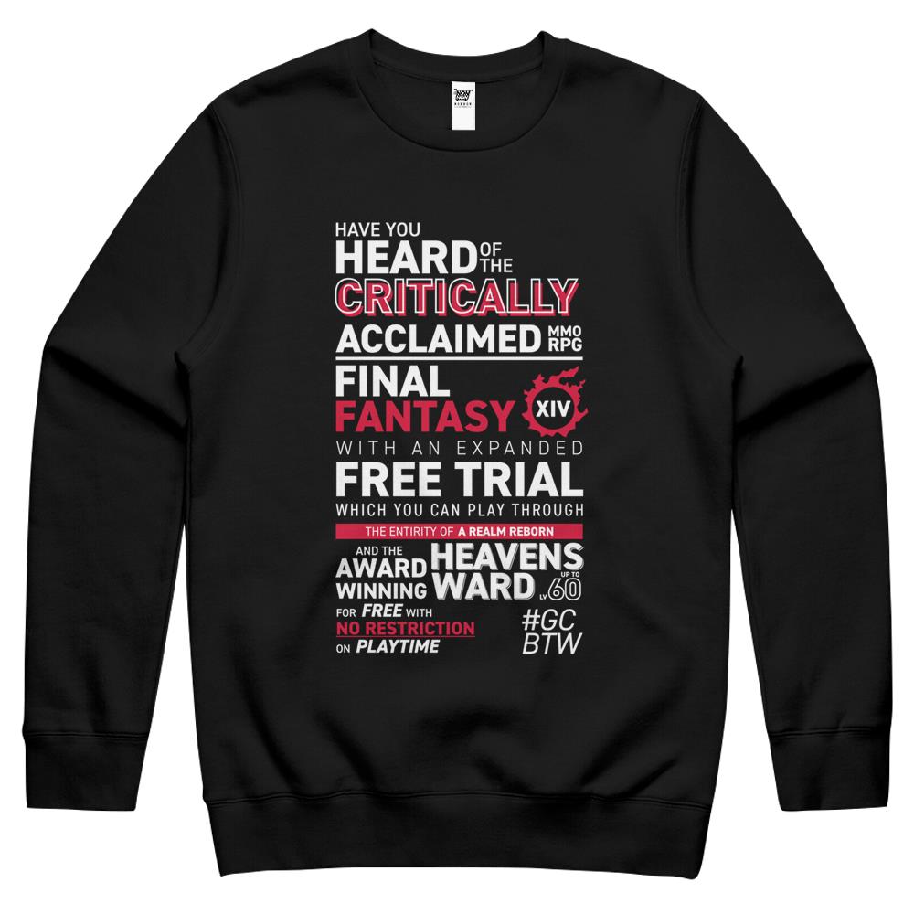 Great Community By The Way Gcbtw Promo Mmo Ff14 Ffxiv Crewneck Sweatshirt