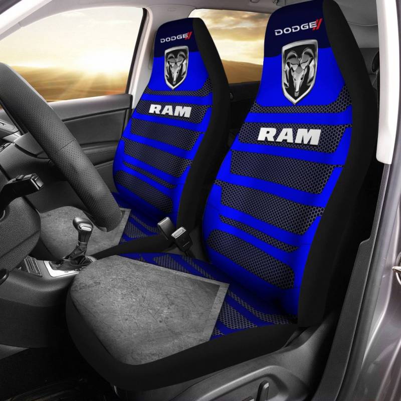 Dodge Ram LPH Car Seat Cover (Set of 2) Ver 1 (Blue)