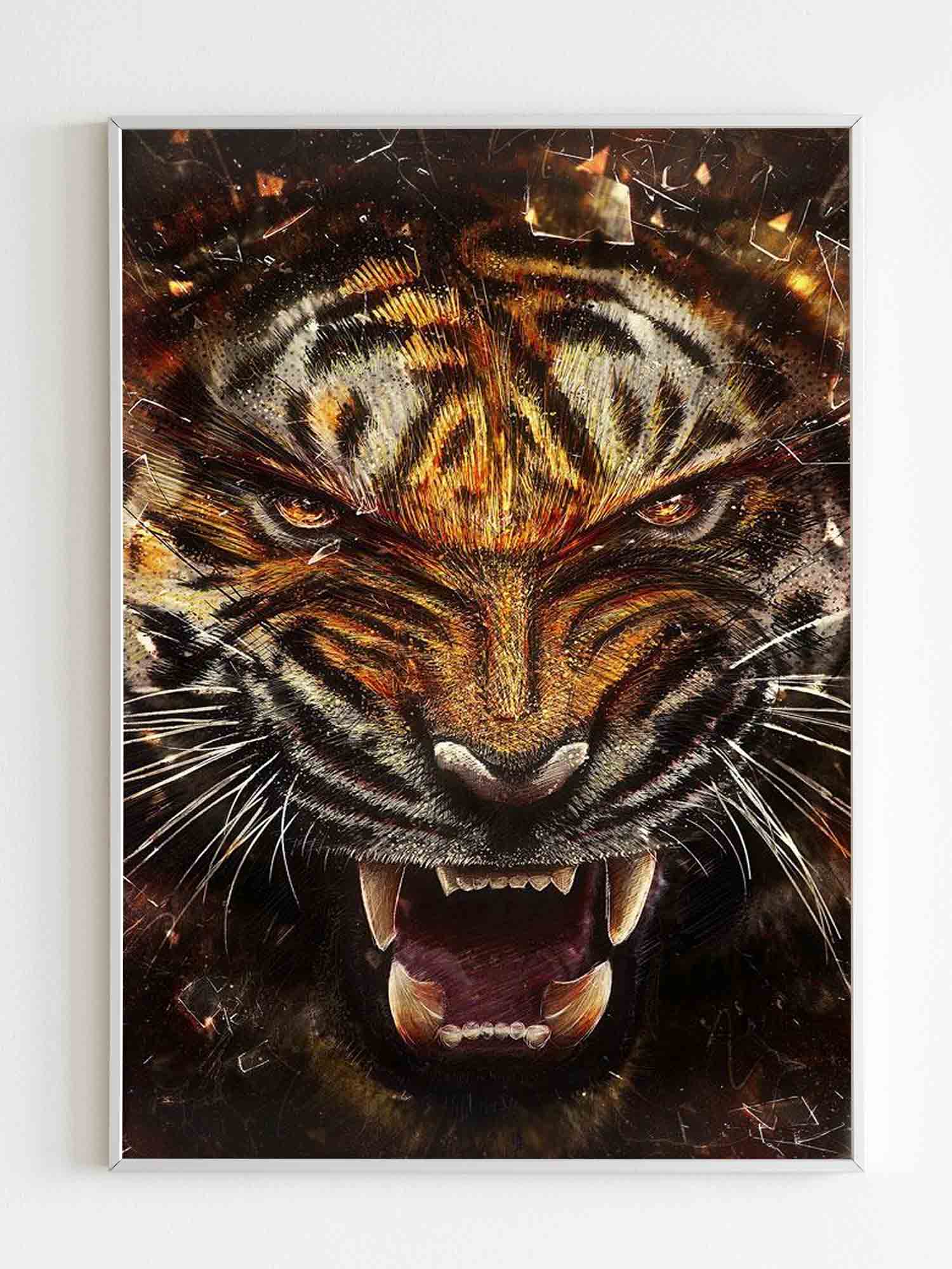 Wild Tiger Art Poster