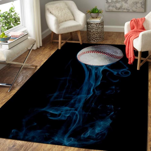 Baseball Ball Area Rug / Floor Decor RB7A8E7E6077