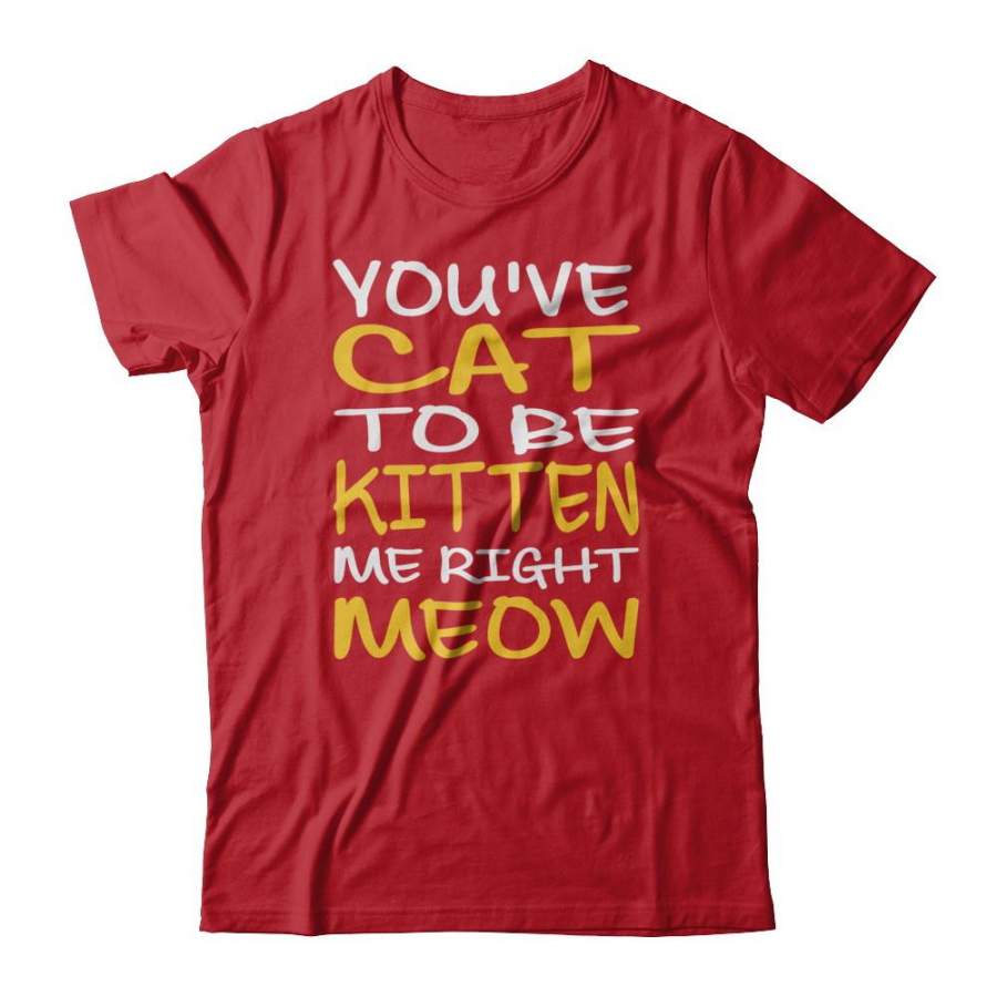 Cat Lover Shirt – You’ve Cat To Be Kitten Me Right Meow