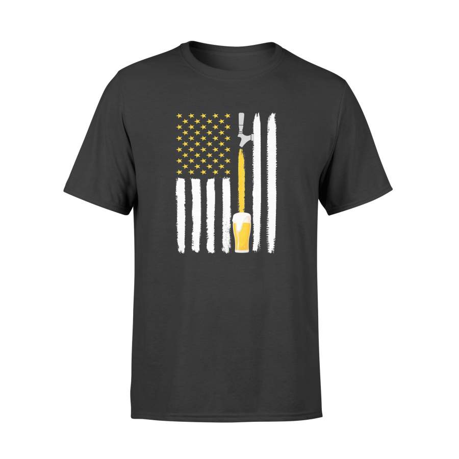 4th of July Craft Beer American Flag USA T-Shirt – Standard T-shirt