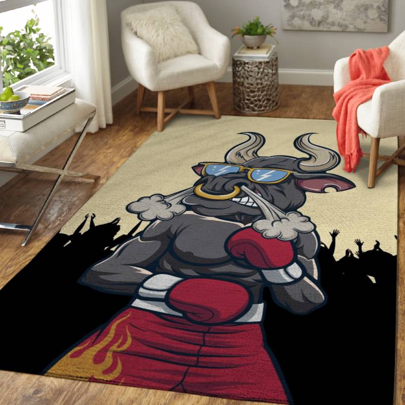 Rug Home Decor Boxing Bull Sport – Animal Sport Legends