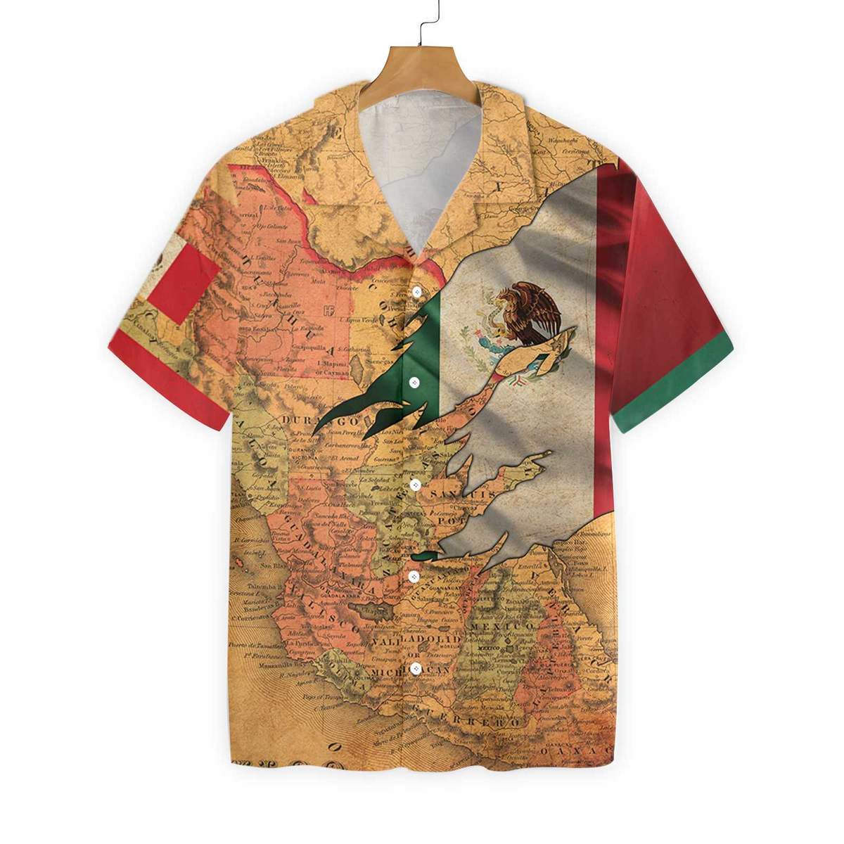 Mexico Map Flag Proud All Over Printed Hawaii Shirt Ha110638