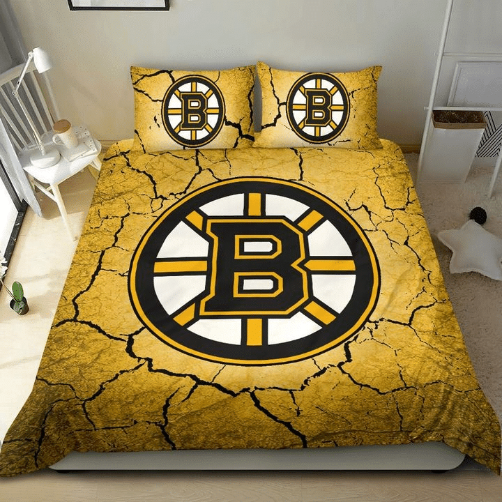 Boston Bruins Bedding Set, Quilt, Fleece Blanket W140901