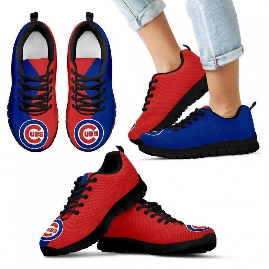 Two Colors Trending Lovely Chicago Cubs Sneakers #297