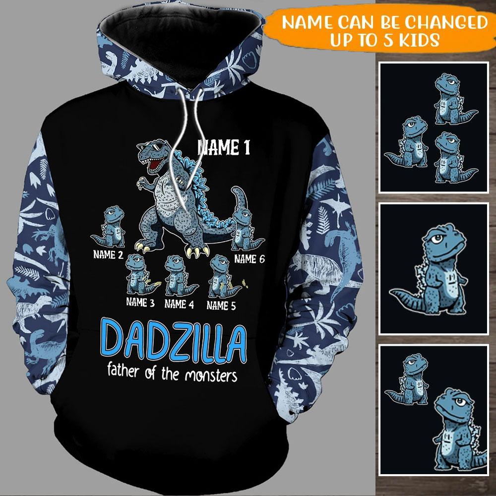 Birthday Presents For Dad Dadzilla Father Of The Monster Personalized Unisex Hoodie Hg