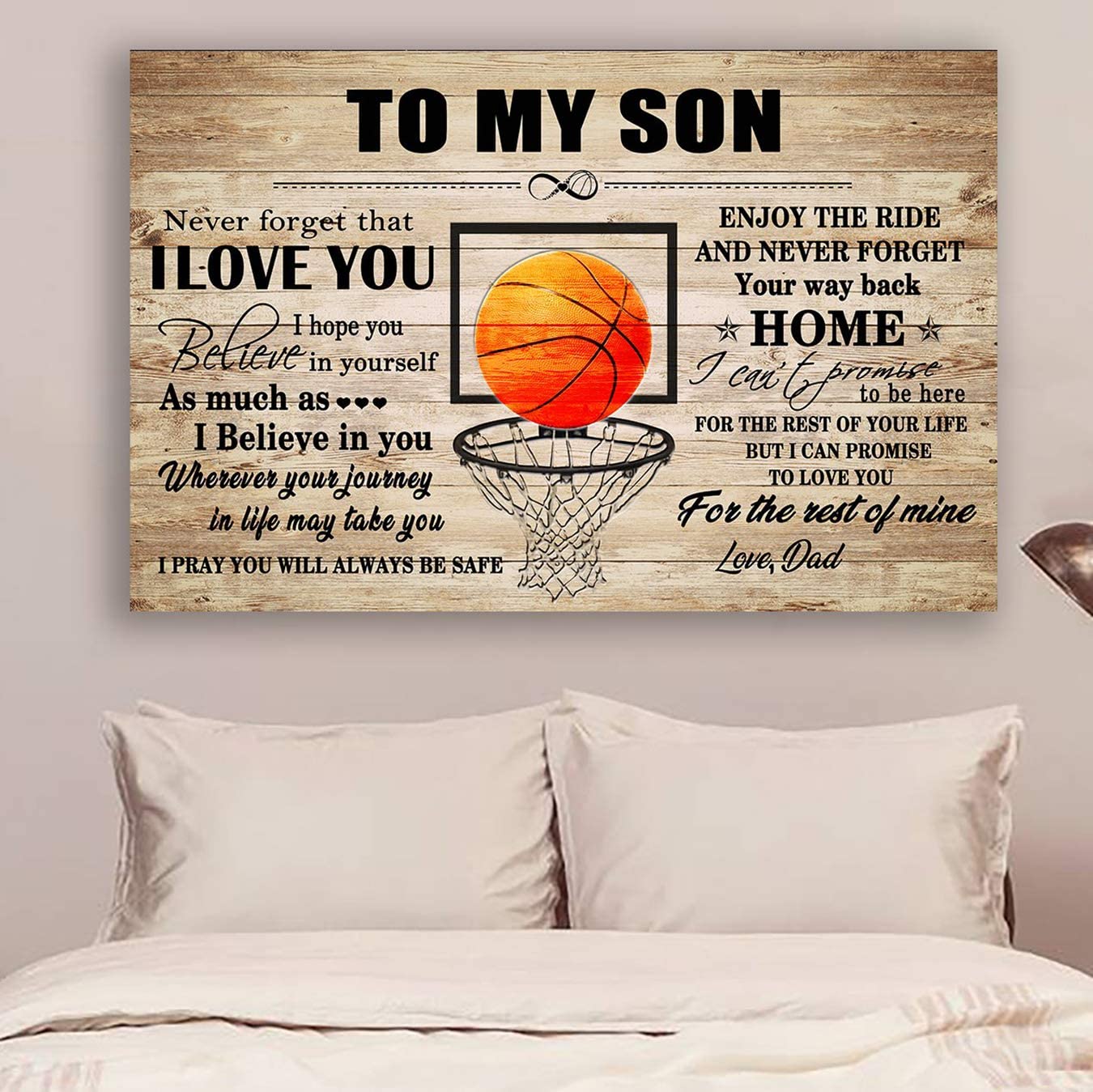 Poster for Room Aesthetic -Command Strips Wall Decor – Lyp5 Basketball Poster – Dad to Son – Your Way Back Home