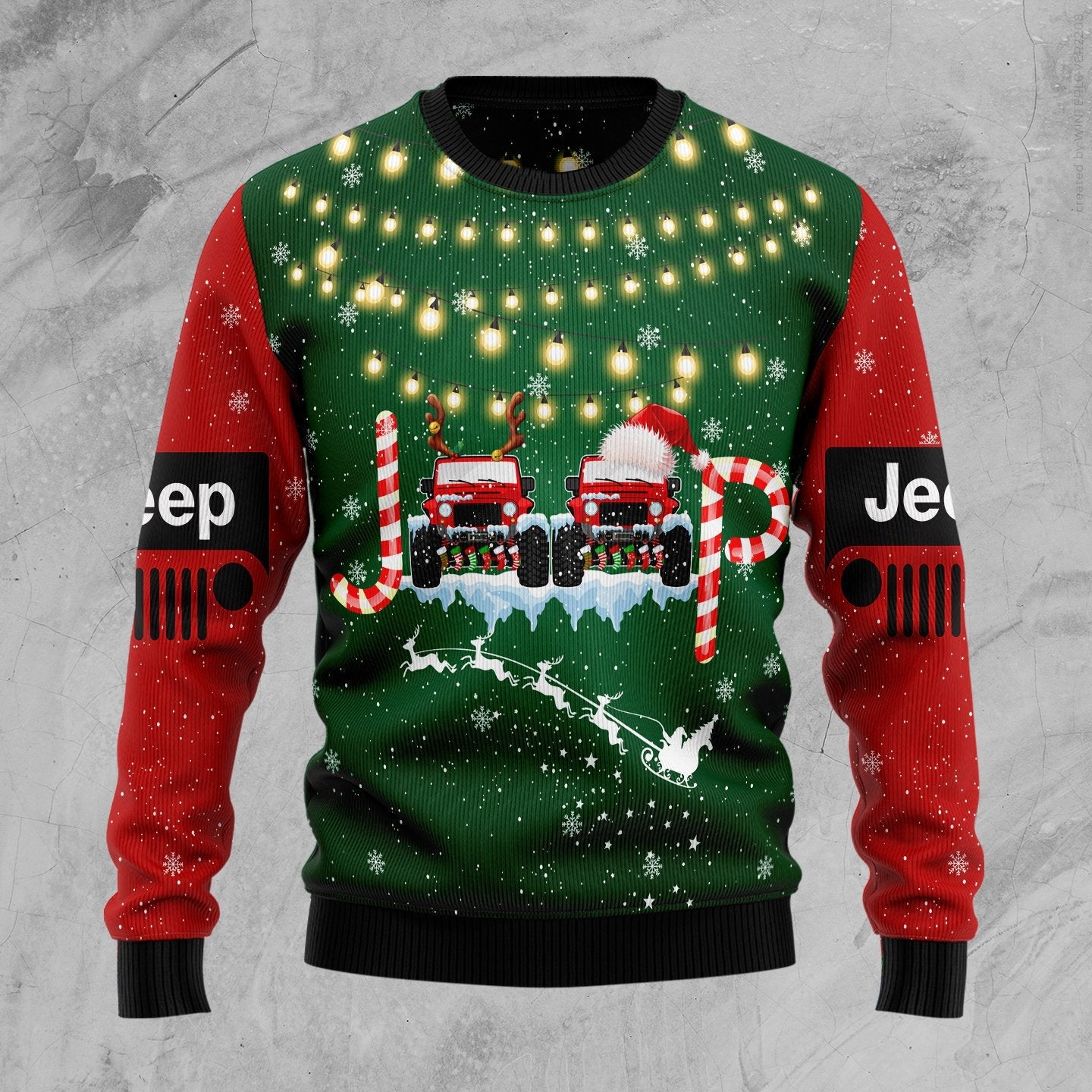 Jeep Car Ugly Christmas Sweater Unisex Womens & Mens, Couples Matching, Friends, Funny Family Sweater Gifts (Plus Size Available) Lt11