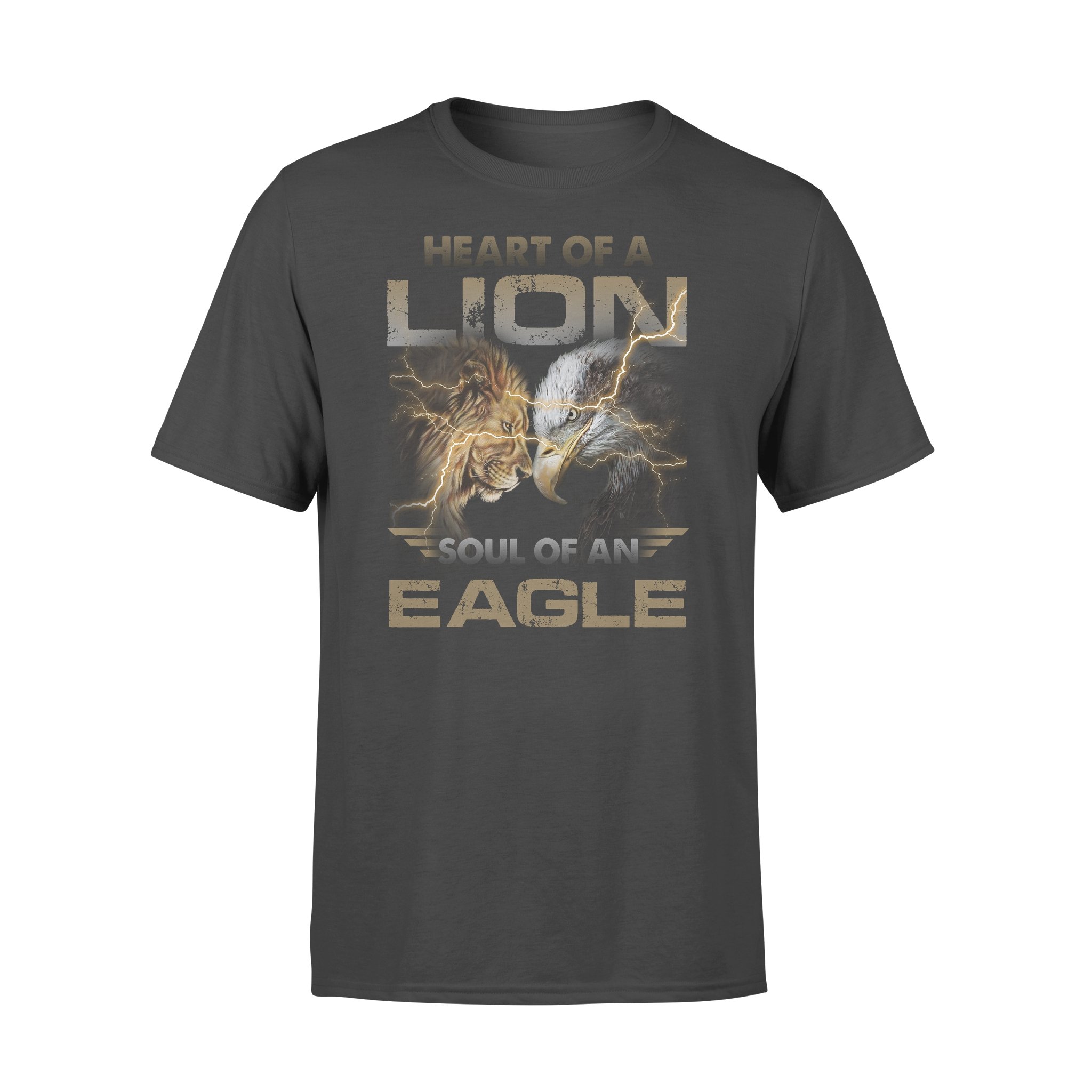 Awesome Family Gift – God – Lion & Eagle – Heart Of A Lion Soul Of An Eagle T-shirt