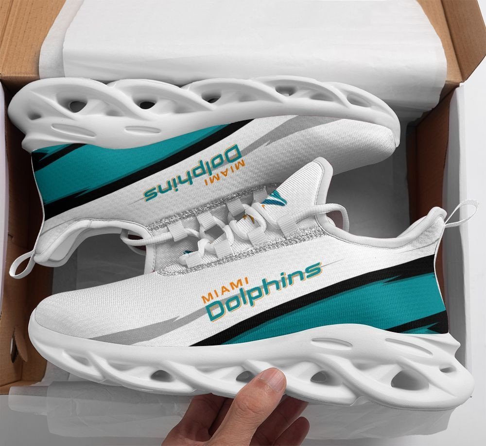 Miami Dolphins Yezy Running Sneakers Art 1895