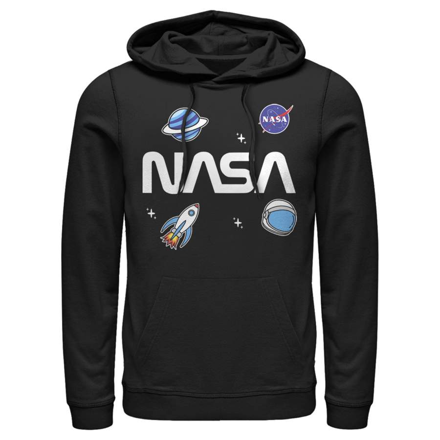 NASA Men’s Logo Space Emoji  Lightweight Hoodie