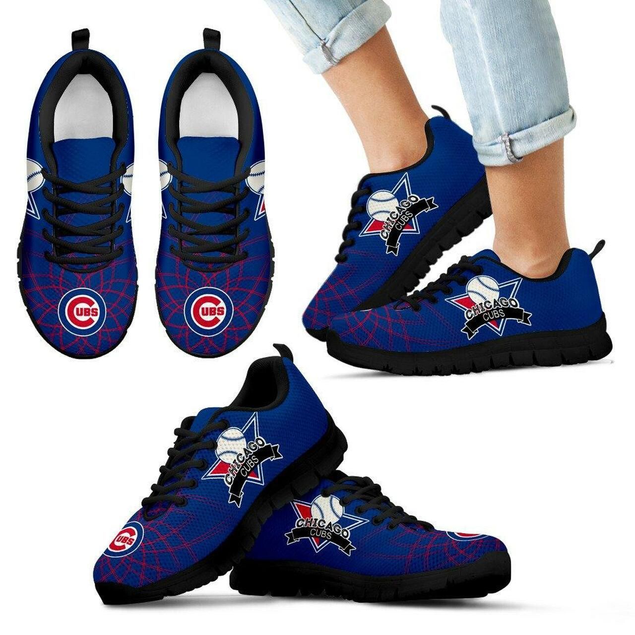 Chicago Cubs Sneakers Super Bowl Running Shoes For Men, Women Shoes12747