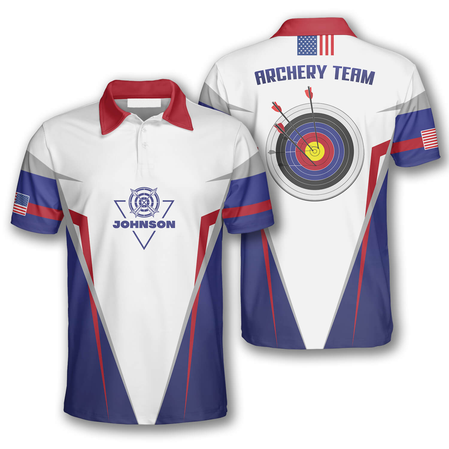 3D All Over Print American Flag Custom Archery Shirts For Men, Custom 3D Archery Shirts, Gift For Archery Lover