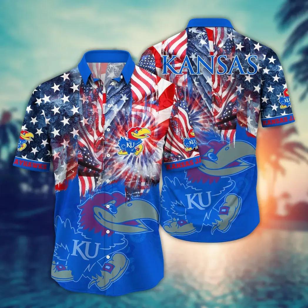 Kansas Jayhawks Ncaa Flower Aloha Hawaiian Shirt 10, Ncaa Hawaiian Shirt