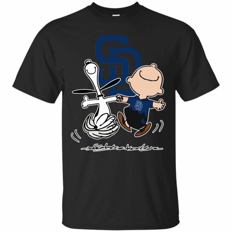 Charlie Brown & Snoopy – San Diego Padres T-shirts Sweat Shirts Long Sleeves Hoodies