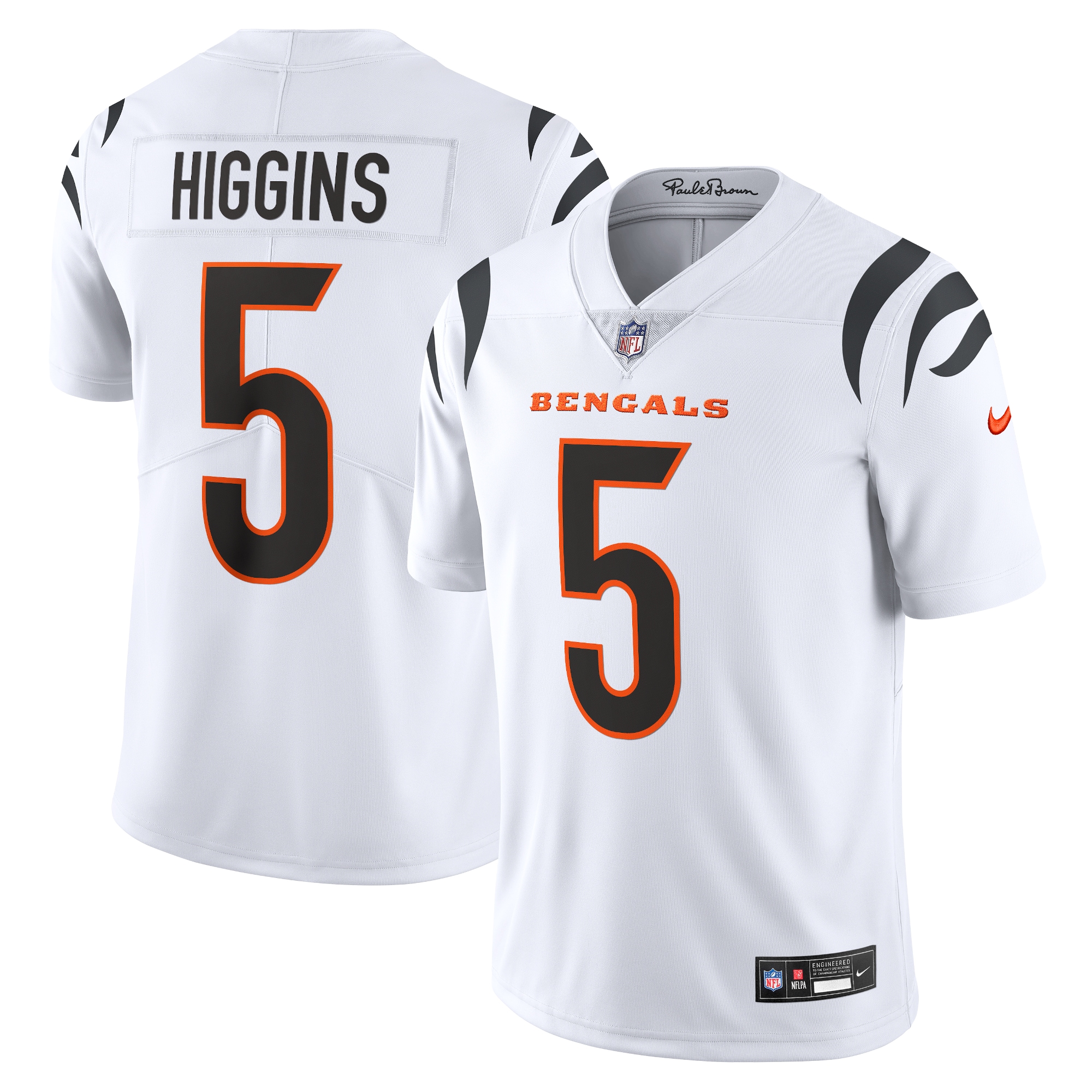 Men’s Cincinnati Bengals Tee Higgins White  Vapor Untouchable Limited Jersey