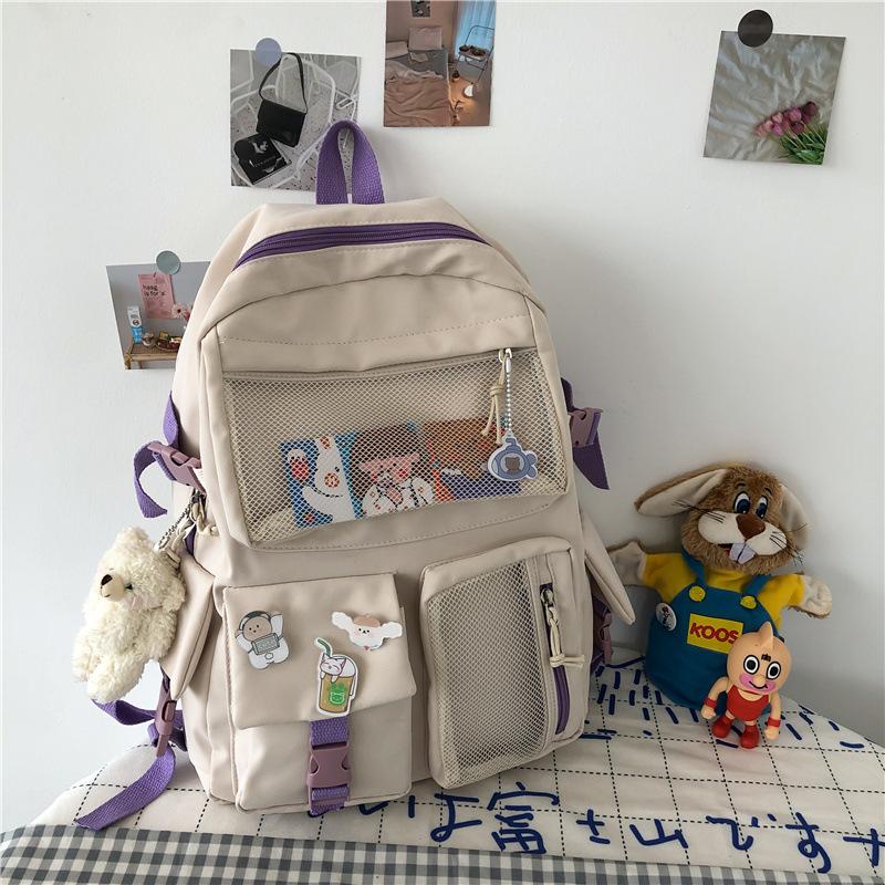 Adorable Front Pockets Large Canvas Backpacks