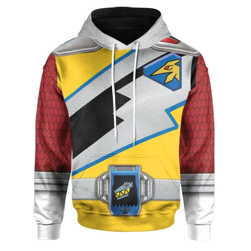 3D Dino Charge Power Rangers Gold Ranger Custom Hoodie