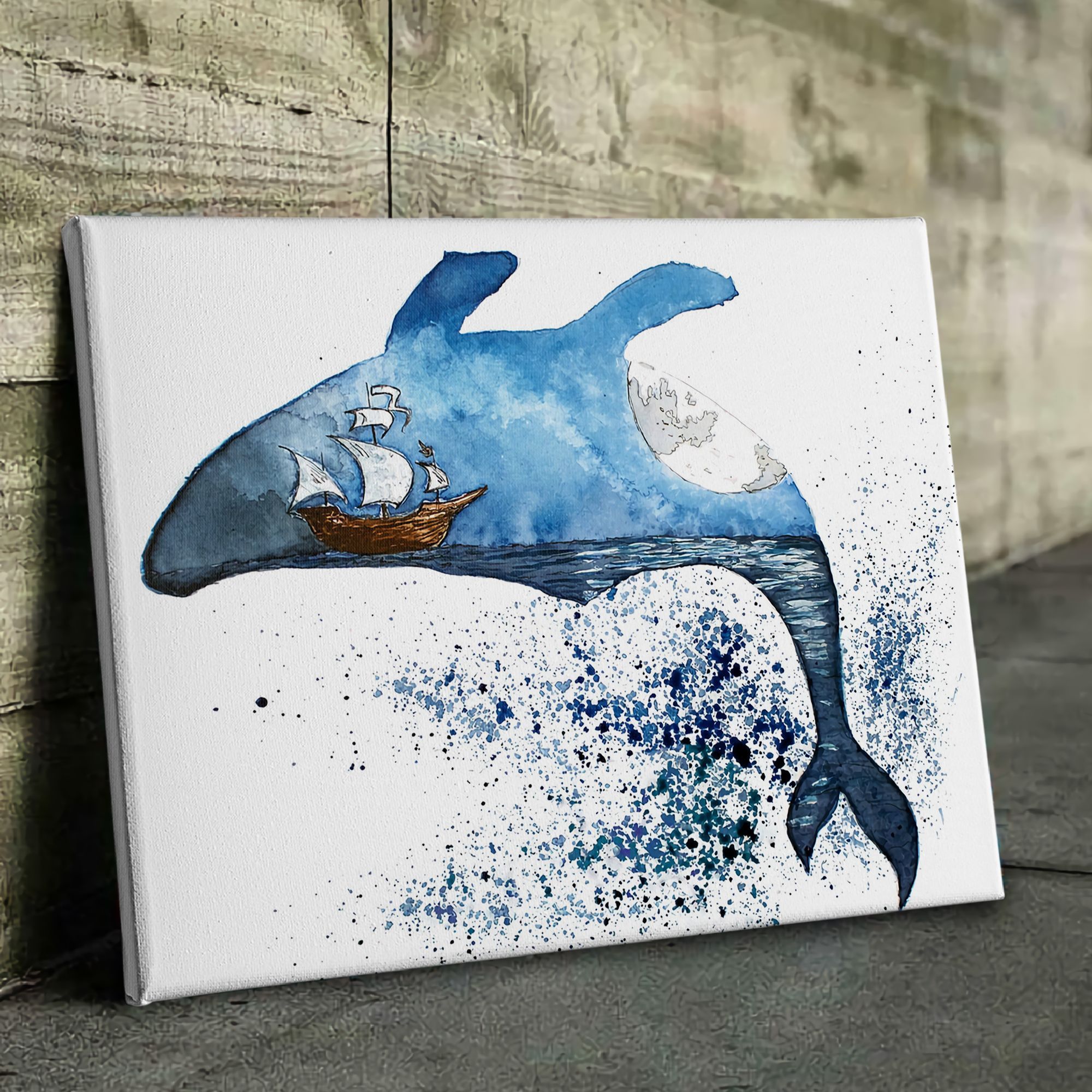 Whale Jump Poster & Canvas