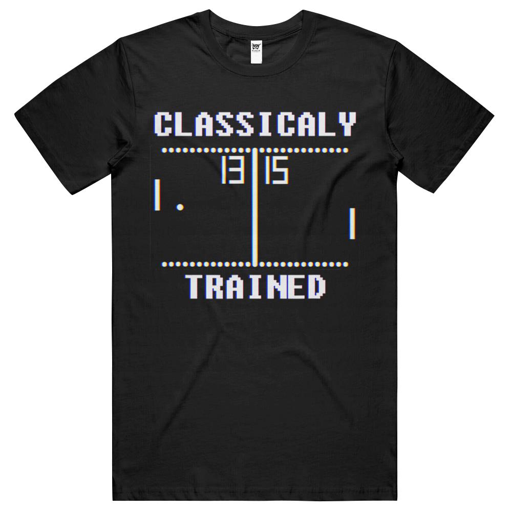 Classicaly Trained Retro Vintage Tennis Video Game T Shirts