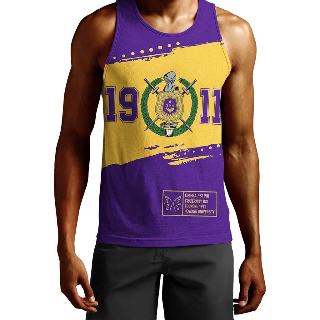 Wonder Print Tank Top – Omega Psi Phi University Men’S Tank Top