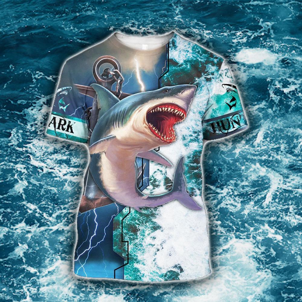 Shark Hunting Fishing 3D All Over Print | Hoodie | Unisex | Full Size | Adult | Colorful | HT2556