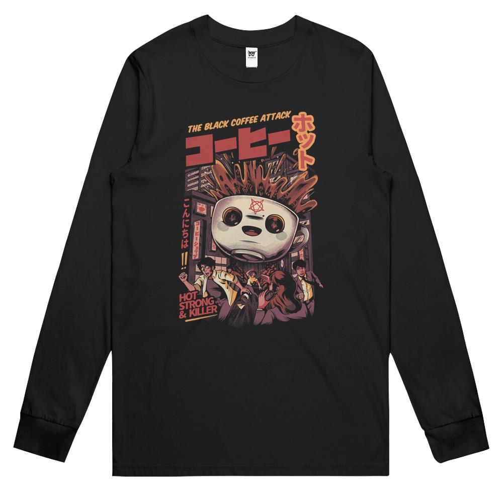 Black Magic Coffee Long Sleeve T Shirts