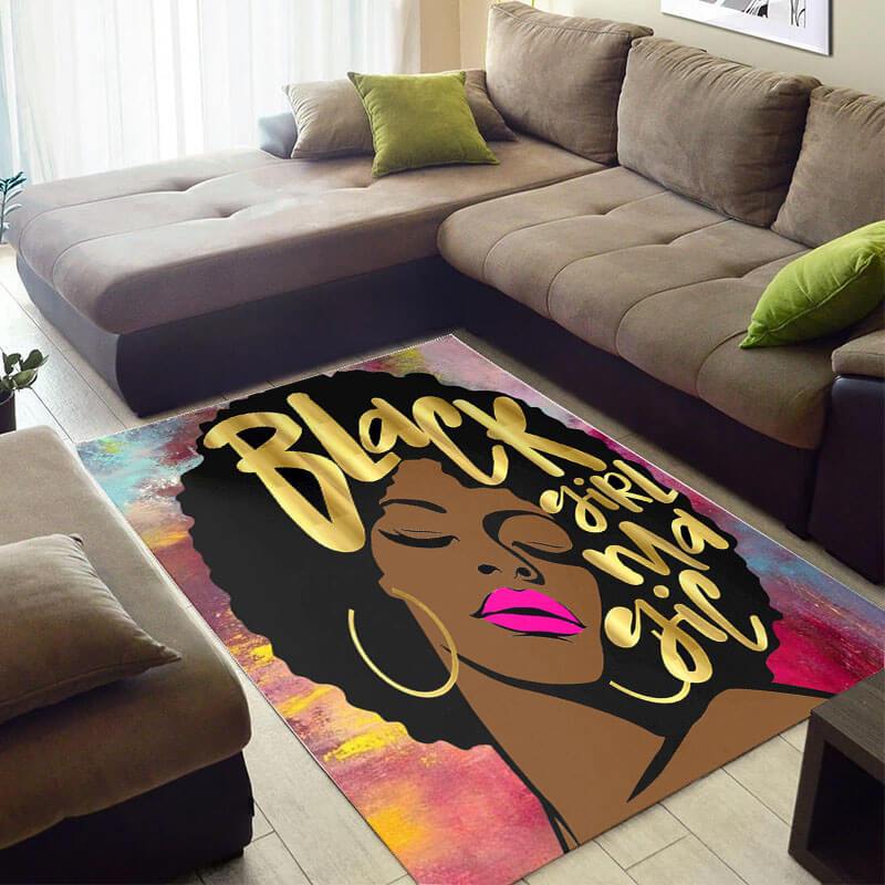 Inspired African Style Rugs Pretty African American Art Black Queen African Style Floor Rugs African Themed Home Decor BPS4176