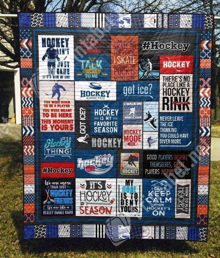 HOCKEY IS MY FAVORITE SEASON CUSTOMIZED QUILT BLANKET