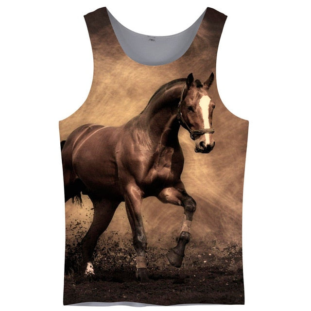 3D Print Lifelike Horse Casual Tank Top