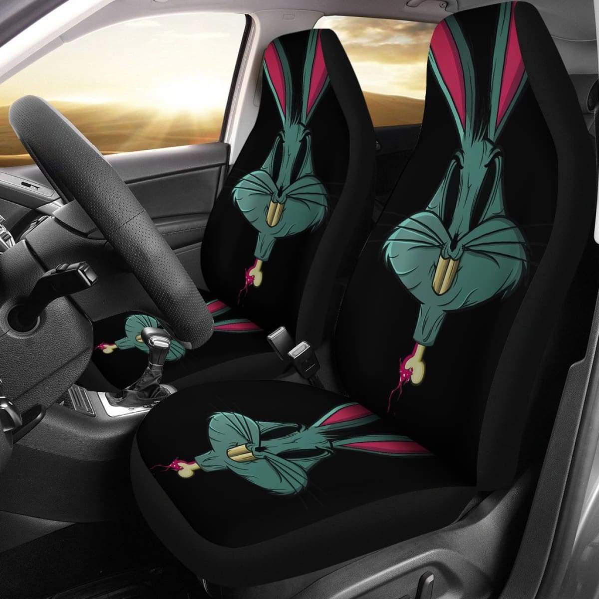 Bugs Bunny Cartoon Looney Tunes Car Seat Covers H200215 Universal Fit 225311