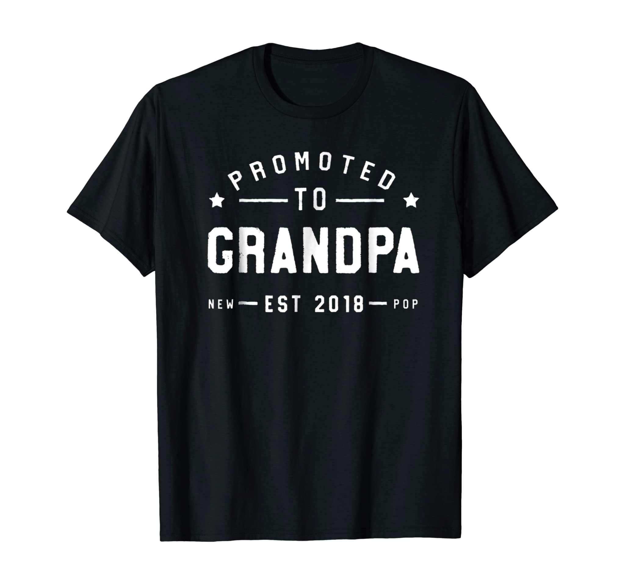 Mens Promoted to Grandpa 2018 T-Shirt – New Grand Pa Father