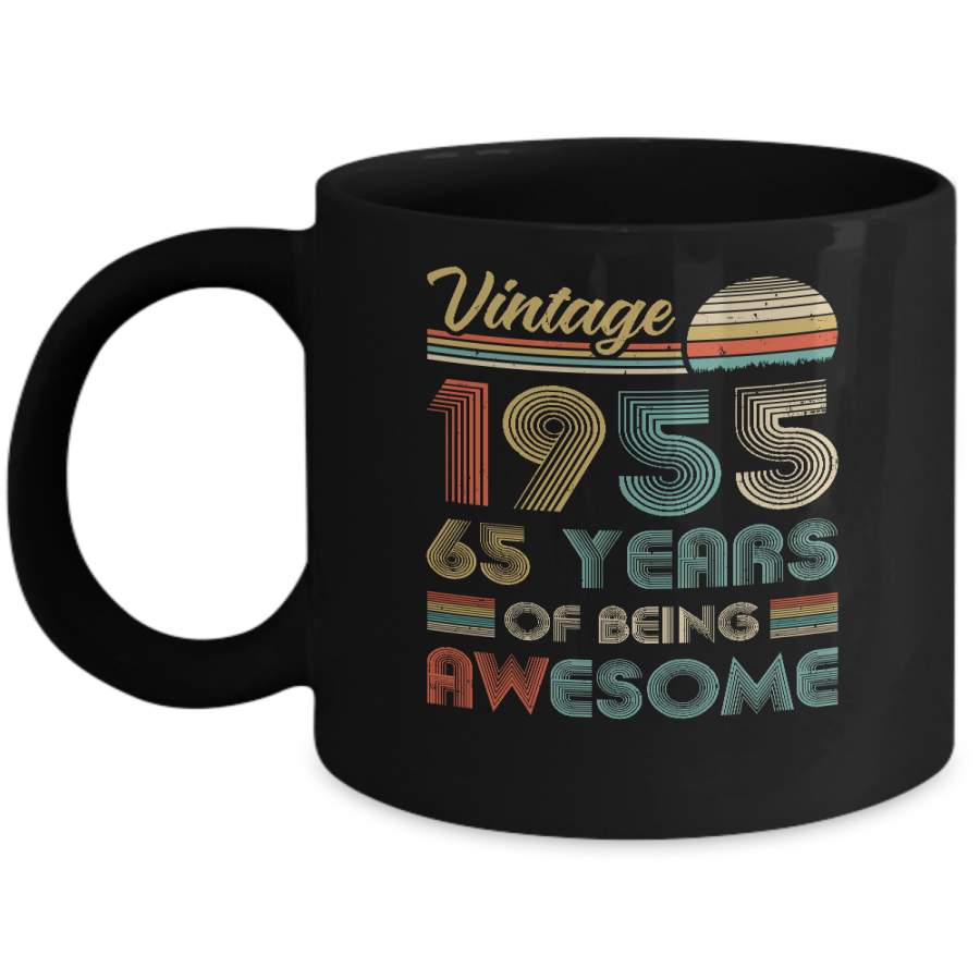 Vintage 1955 65th Birthday Gift 65 Years Old Mug