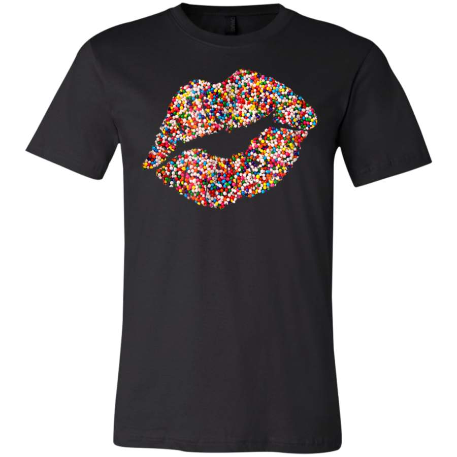 AGR Lips Shirt Candy Sprinkles Lipstick Kiss Bridesmaids T-Shirt  USA