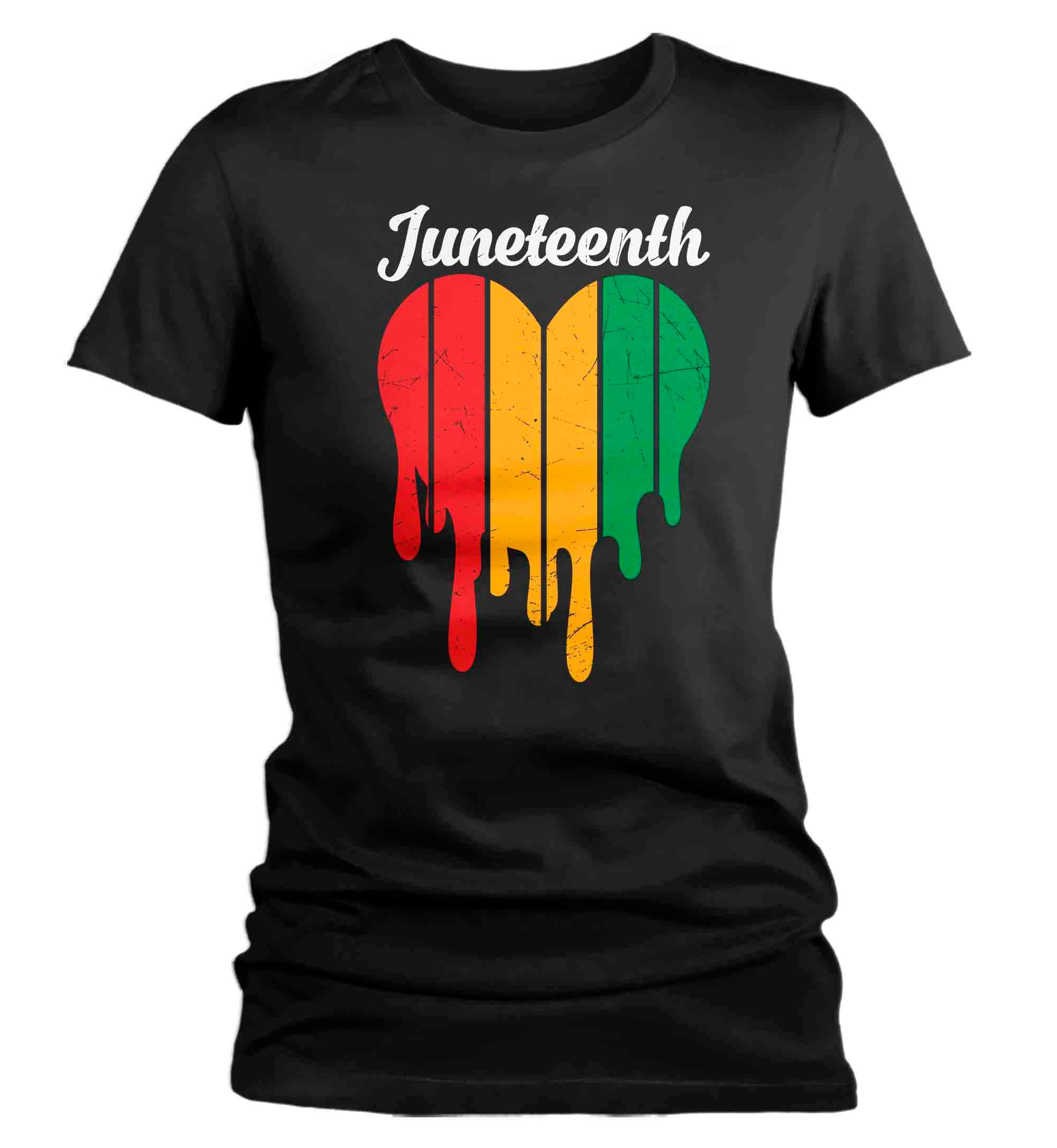 Women’S Juneteenth Shirt Heart T Shirt Black History Tee African Chains American Slavery 1865 Emancipation Day Tshirt Ladies Woman