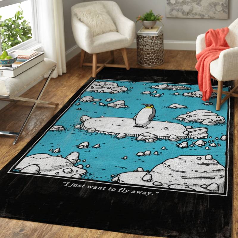 Penguin Penguins Art – Animals Area Rug Carpet