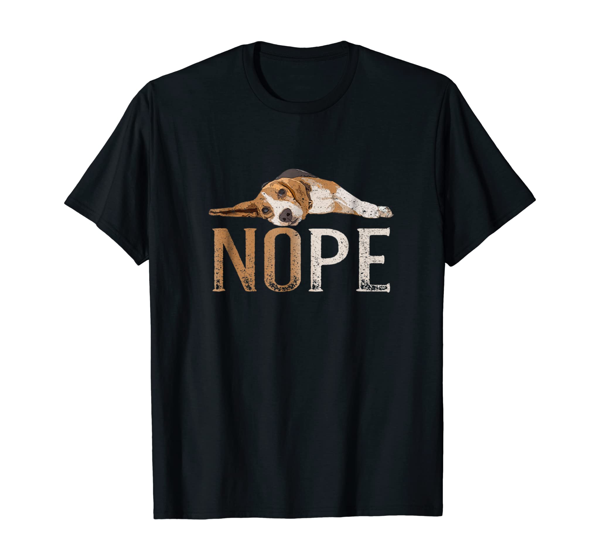 Nope Lazy Beagle Dog Puppy Pet Animal Fur Paw Tee