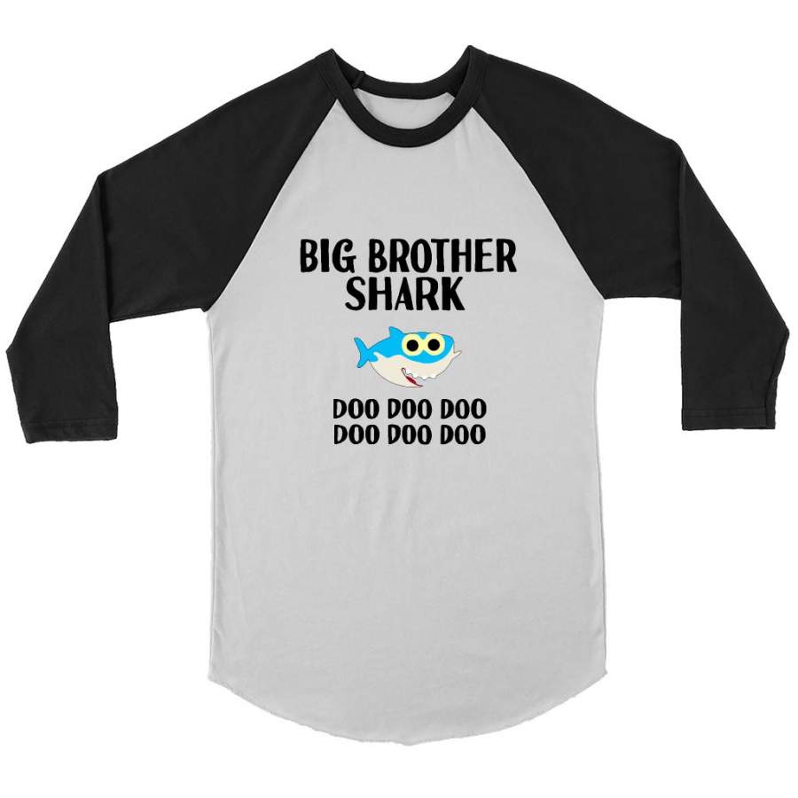 Big Brother Shark Doo Doo Doo W – Canvas 3/4 Raglan Shirt