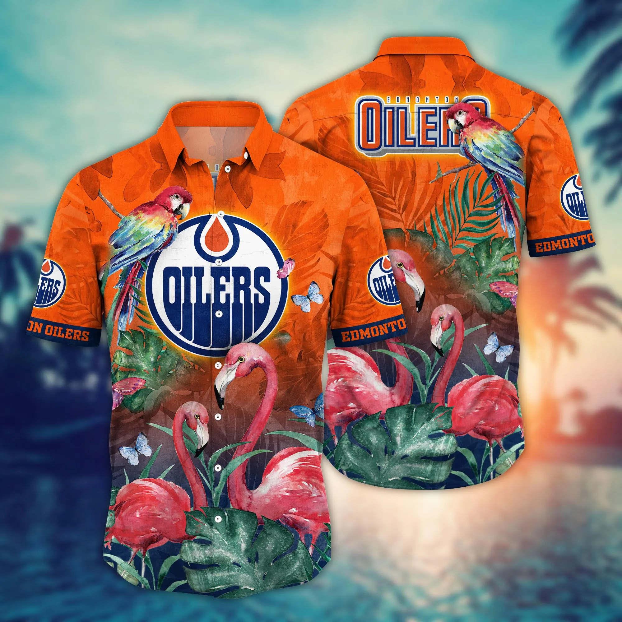 Edmonton Oilers Nhl Hawaiian Shirt Sea Breeze Aloha Shirt