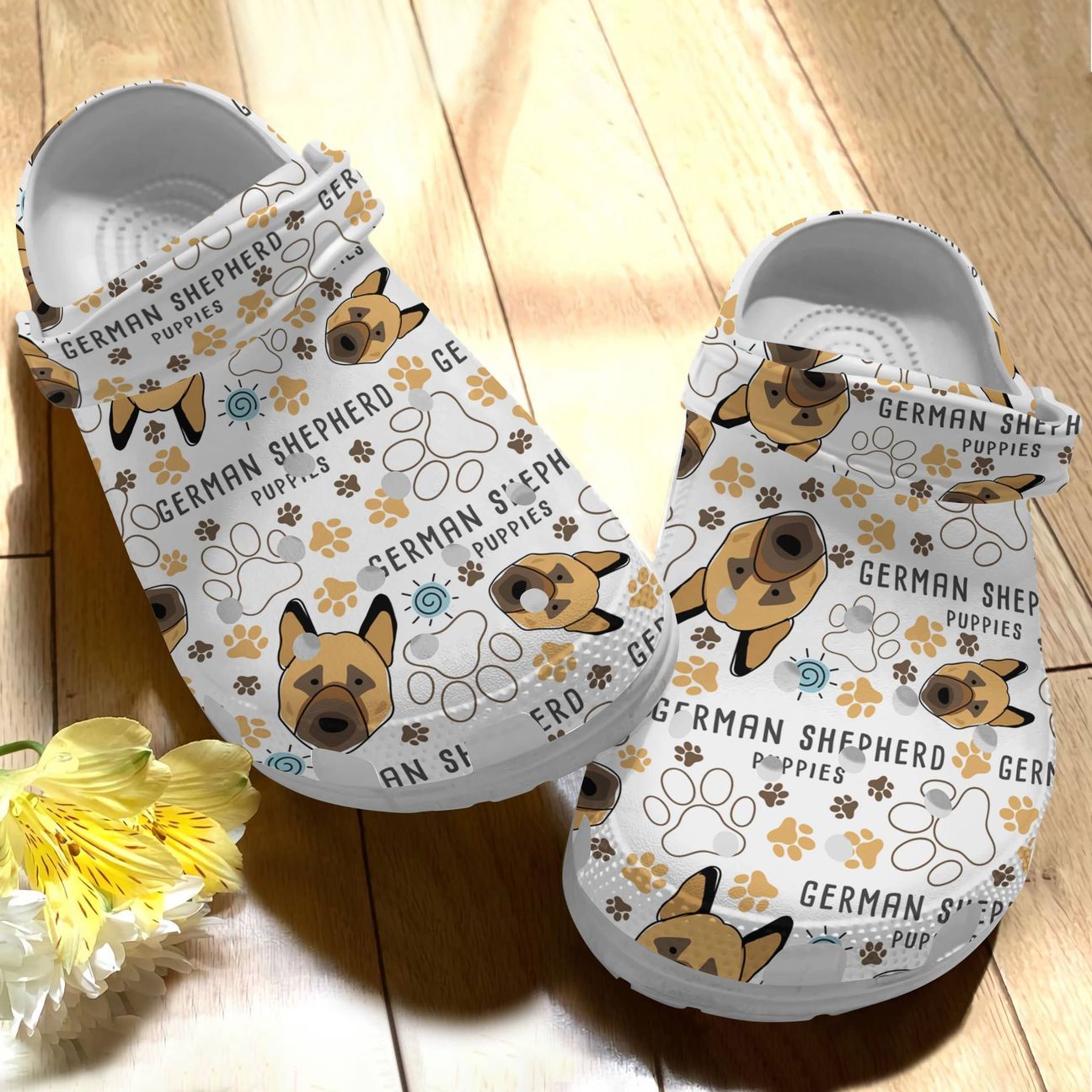 Dog Personalize Clog, Custom Name, Text, Fashion Style For Women, Men, Kid, Print 3D German Shepher V2