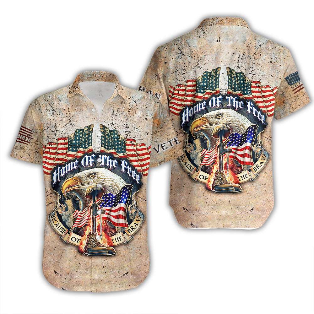 Bald Eagle Veteran Day Hawaiian Shirt – For Men And Women – Adult