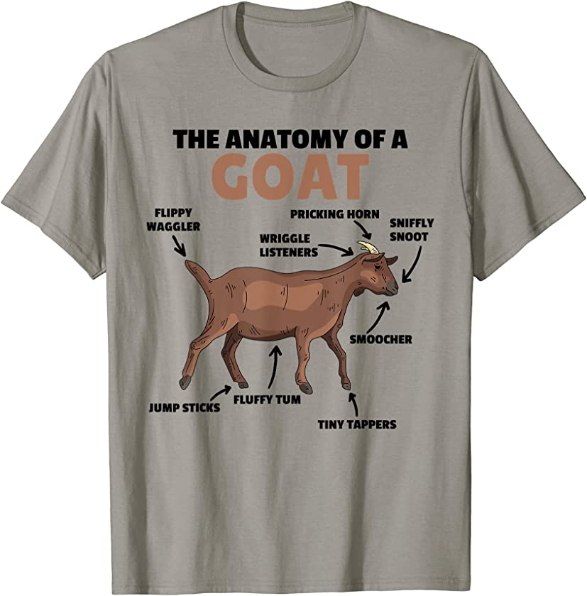 Anatomy Of A Goat Cute Goats Funny Animals Goat Explanation T-Shirt