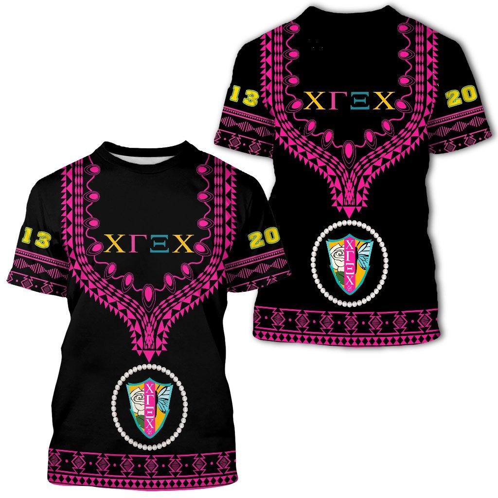 Greek Life T-Shirt – Chi Gamma Xi Chi Dashiki T-Shirt – Alva Style J8