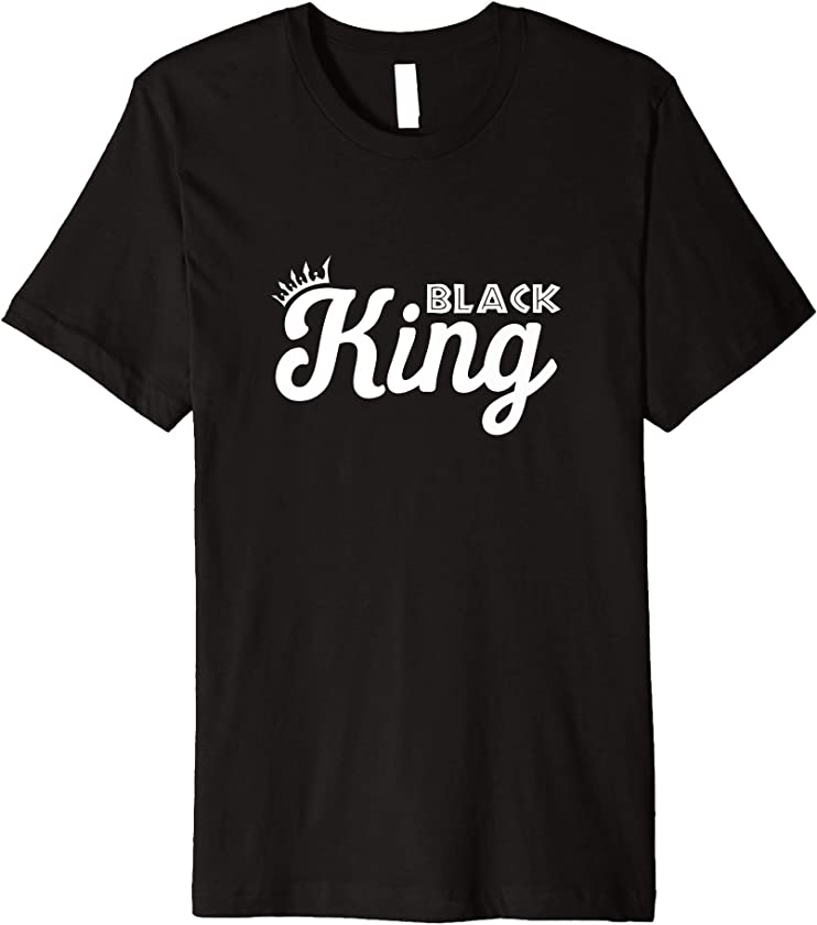 Black King Melanin African American Man Black History Premium T-Shirt