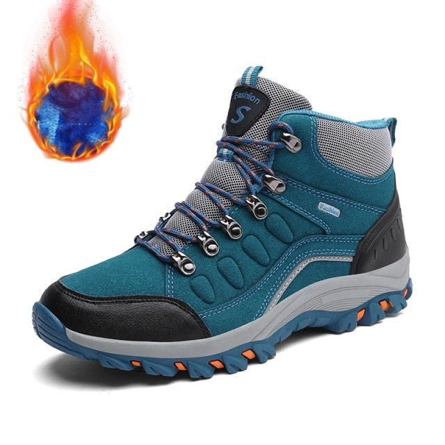 Microdeer Unisex High Top Winter Plus Velvet Hiking Shoes Women Outdoor ...