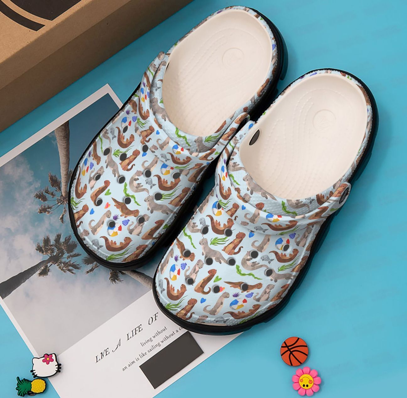 Otter Personalized Clog, Custom Name, Text, Color, Number Fashion Style For Women, Men, Kid, Print 3D Otter Pattern