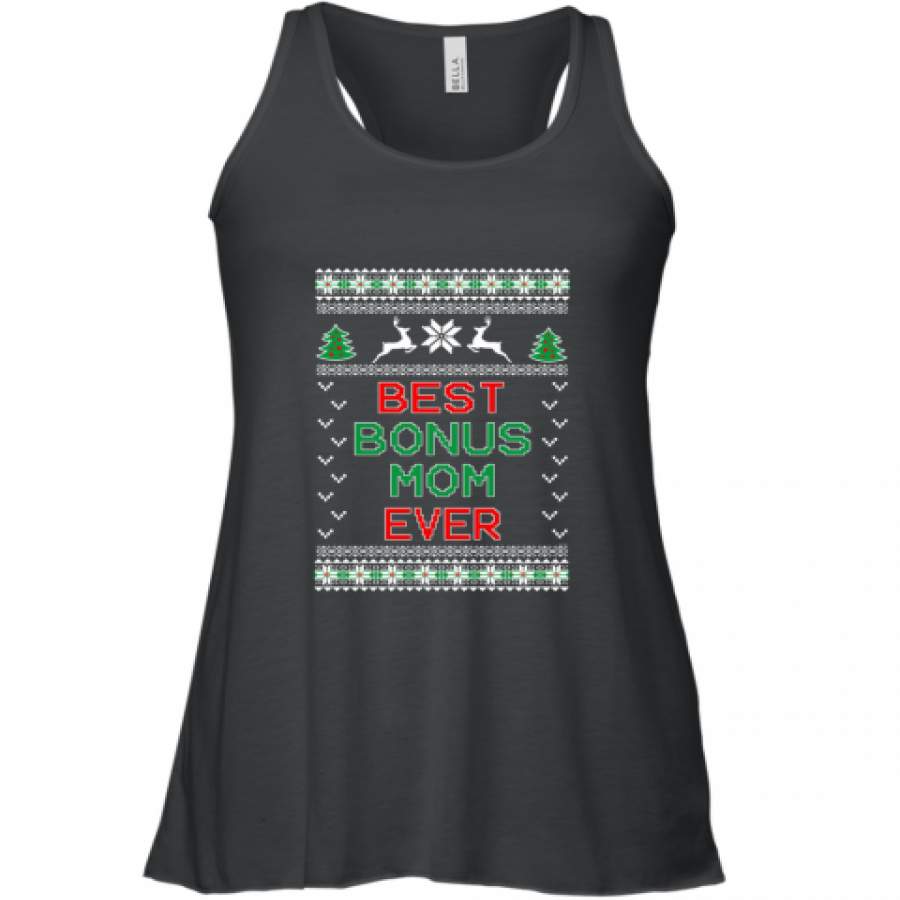 Bonus Mom Ugly Christmas shirt Racerback Tank