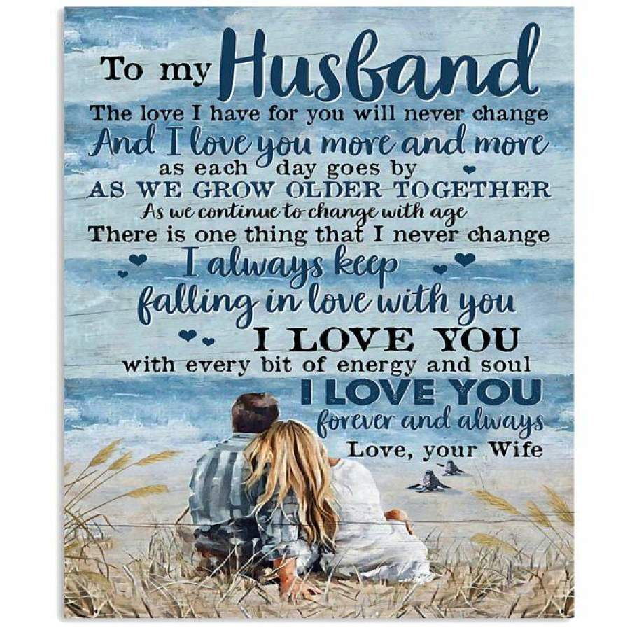 TO MY HUSBAND – COUPLE – I LOVE YOU Vertical Poster